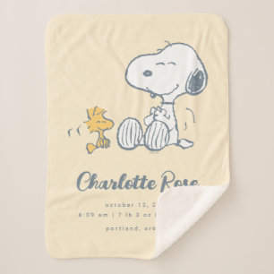 Peanuts   Snoopy & Woodstock Baby Sherpa Blanket
