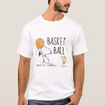 Peanuts | Snoopy & Woodstock Basketball T-Shirt<br><div class="desc">Check out this fun Peanuts design featuring Snoopy and Woodstock.</div>