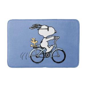 Peanuts   Snoopy & Woodstock Bicycle Bath Mat