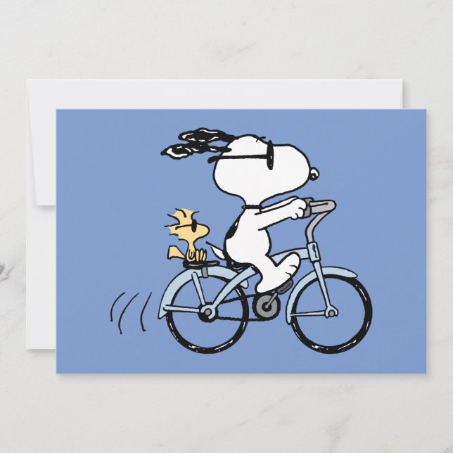 Peanuts | Snoopy & Woodstock Bicycle Card (Front)