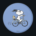 Peanuts | Snoopy & Woodstock Bicycle Magnet<br><div class="desc">Check out this awesome Peanuts design featuring Snoopy and Woodstock.</div>