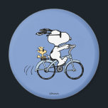 Peanuts | Snoopy & Woodstock Bicycle Magnet<br><div class="desc">Check out this awesome Peanuts design featuring Snoopy and Woodstock.</div>