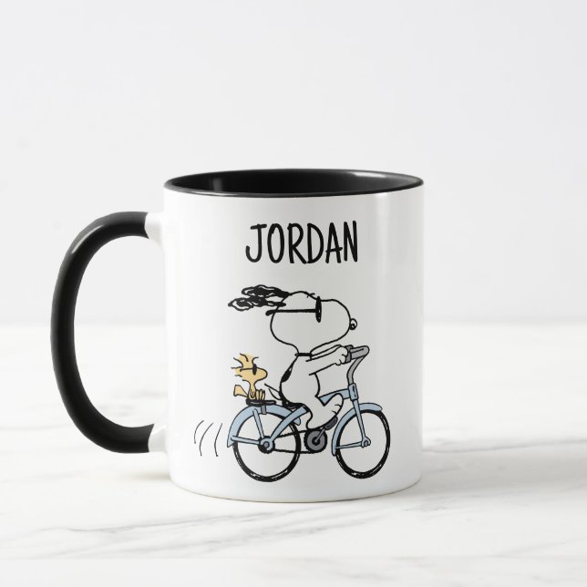 Peanuts | Snoopy & Woodstock Bicycle Mug (Left)