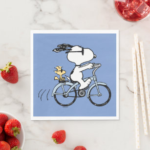 Peanuts   Snoopy & Woodstock Bicycle Napkin