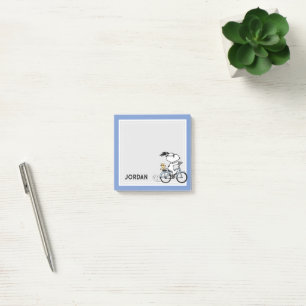 Peanuts   Snoopy & Woodstock Bicycle Post-it Notes