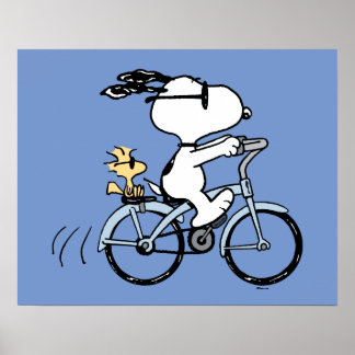 Peanuts | Snoopy & Woodstock Bicycle Poster