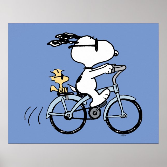 Peanuts | Snoopy & Woodstock Bicycle Poster (Front)