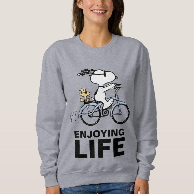 Peanuts | Snoopy & Woodstock Bicycle Sweatshirt (Front)