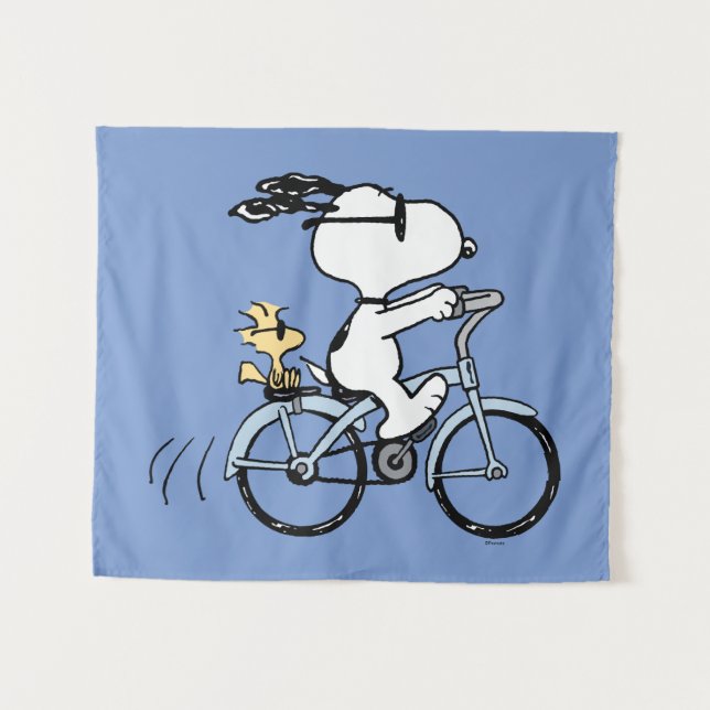 Peanuts | Snoopy & Woodstock Bicycle Tapestry (Front (Horizontal))