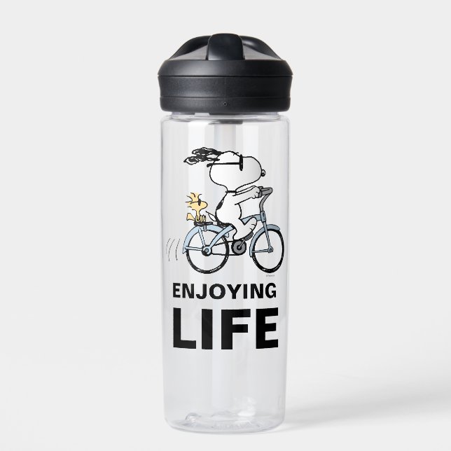 Peanuts | Snoopy & Woodstock Bicycle Water Bottle (Front)