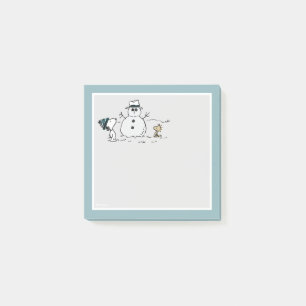 Peanuts   Snoopy & Woodstock Build A Snowman Post-it Notes