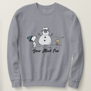 Peanuts Snoopy & Woodstock Build A Snowman Sweatshirt