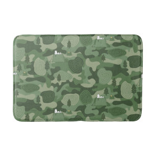 Peanuts   Snoopy & Woodstock Camouflage Camp Bath Mat