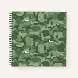Peanuts   Snoopy & Woodstock Camouflage Camp Notebook