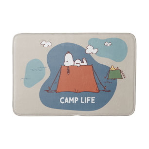 Peanuts   Snoopy & Woodstock Camp Life Bath Mat