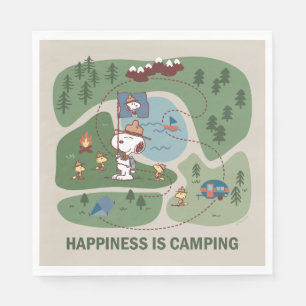 Peanuts   Snoopy & Woodstock Camp Map Napkin