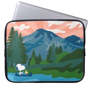 Peanuts   Snoopy & Woodstock Canoe Laptop Sleeve