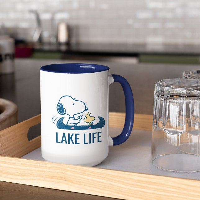 Peanuts | Snoopy & Woodstock Canoe Mug (Mug on tray)