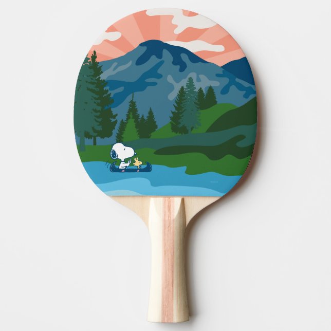 Peanuts | Snoopy & Woodstock Canoe Ping Pong Paddle (Front)