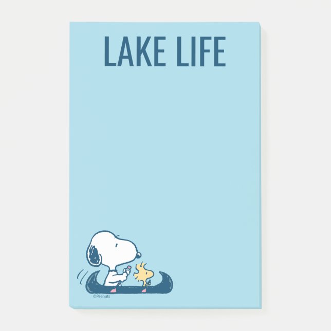 Peanuts | Snoopy & Woodstock Canoe Post-it Notes (Front)
