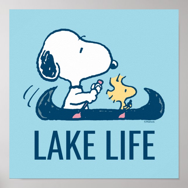 Peanuts | Snoopy & Woodstock Canoe Poster (Front)