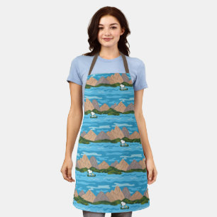 Peanuts   Snoopy & Woodstock Canoe Ride Pattern Apron