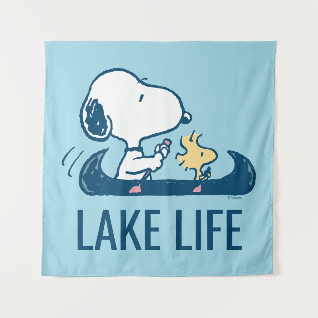 Peanuts | Snoopy & Woodstock Canoe Tapestry (Front)