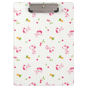 Peanuts   Snoopy & Woodstock Cherry Pattern Clipboard