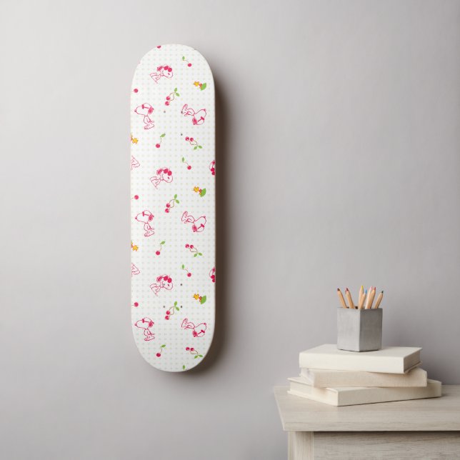 Peanuts | Snoopy & Woodstock Cherry Pattern Skateboard (Wall Art)