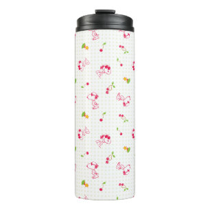 Peanuts   Snoopy & Woodstock Cherry Pattern Thermal Tumbler