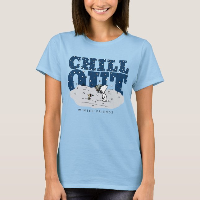 Peanuts | Snoopy & Woodstock Chill Out T-Shirt (Front)