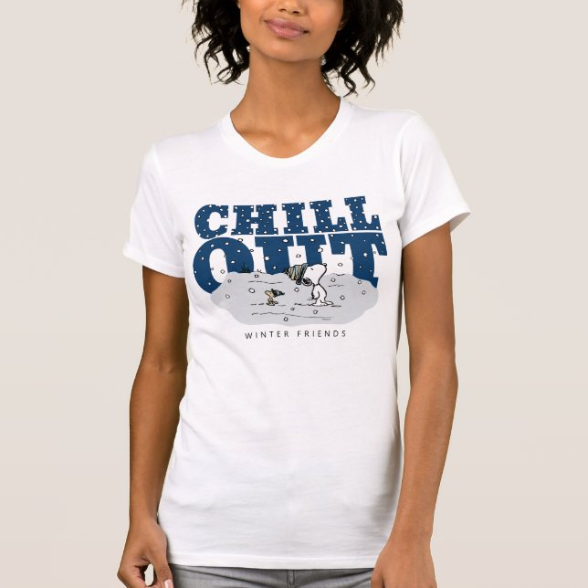 Peanuts | Snoopy & Woodstock Chill Out T-Shirt (Front)