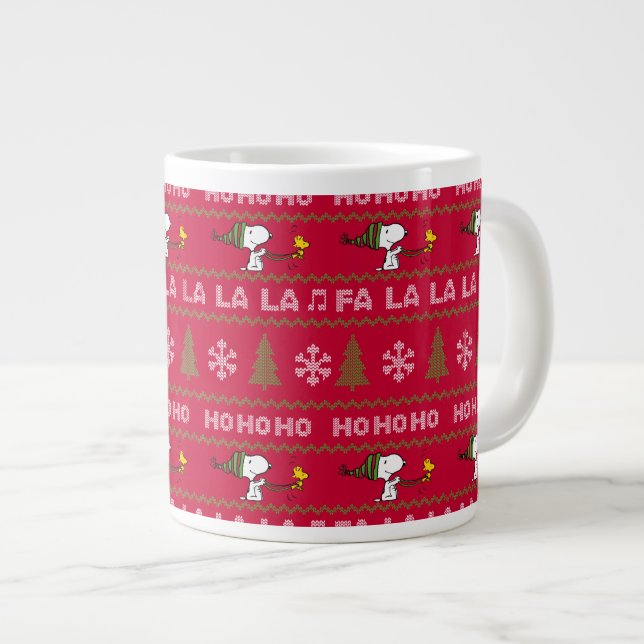 Peanuts | Snoopy & Woodstock Christmas Sweater Large Coffee Mug (Front Right)