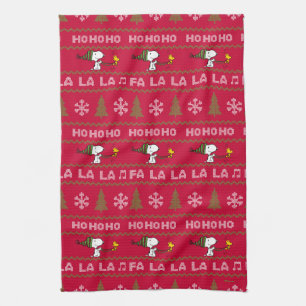 Peanuts   Snoopy & Woodstock Christmas Sweater Tea Towel