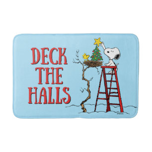 Peanuts   Snoopy & Woodstock Christmas Tree Bath Mat
