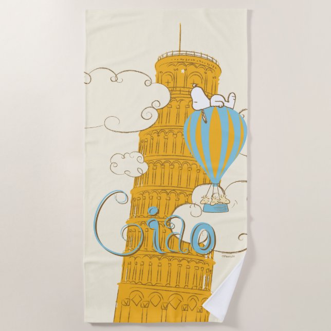 Peanuts | Snoopy & Woodstock Ciao Beach Towel (Front)