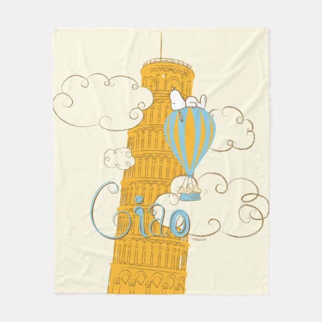 Peanuts | Snoopy & Woodstock Ciao Fleece Blanket (Front)