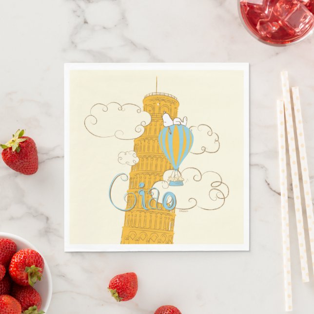 Peanuts | Snoopy & Woodstock Ciao Napkin (Insitu)