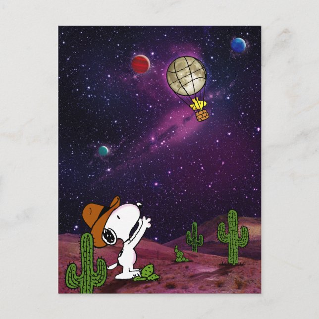 Peanuts | Snoopy & Woodstock Cowboy Postcard (Front)