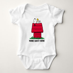 Peanuts   Snoopy & Woodstock Doghouse Baby Bodysuit