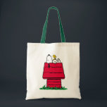 Peanuts | Snoopy & Woodstock Doghouse Tote Bag<br><div class="desc">Check out this fun Peanuts design featuring Snoopy and Woodstock.</div>