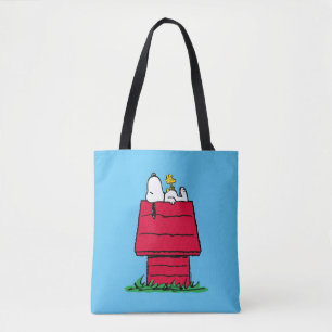 Peanuts   Snoopy & Woodstock Doghouse Tote Bag