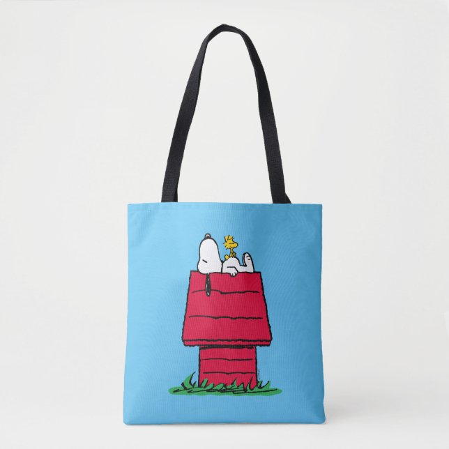 Peanuts | Snoopy & Woodstock Doghouse Tote Bag (Front)