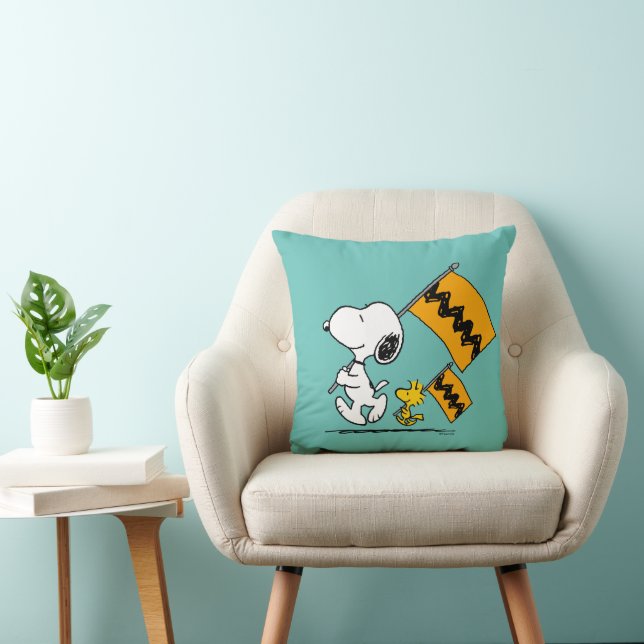 Peanuts | Snoopy & Woodstock Flags Cushion (Chair)