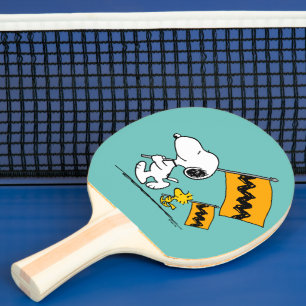 Peanuts   Snoopy & Woodstock Flags Ping Pong Paddle