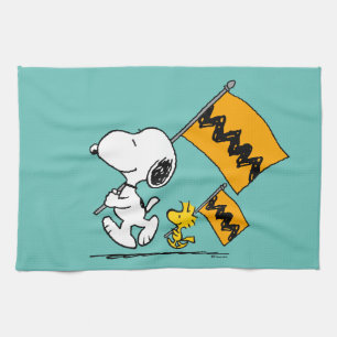 Peanuts   Snoopy & Woodstock Flags Tea Towel