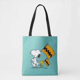 Peanuts Snoopy & Woodstock Flags Tote Bag