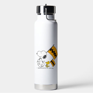 Peanuts Snoopy & Woodstock Flags Water Bottle