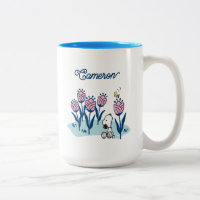 Peanuts Snoopy & Woodstock Flower | Add Your Name