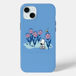 Peanuts   Snoopy & Woodstock Flower Garden iPhone 15 Mini Case